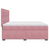 vidaXL Cama box spring con colch&oacute;n terciopelo rosa 180x200 cm