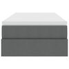 vidaXL Cama con almacenamiento y colch&oacute;n Gris oscuro 90 x 200 cm