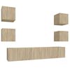 vidaXL Set de muebles para TV 6 pzas madera contrachapada roble sonoma