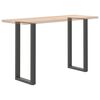 vidaXL Patas para mesa de bar en forma de U (2 unidades), antracita, 50 x (100-101) cm, acero