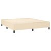 vidaXL Estructura de cama con somier tela color crema 180x200 cm