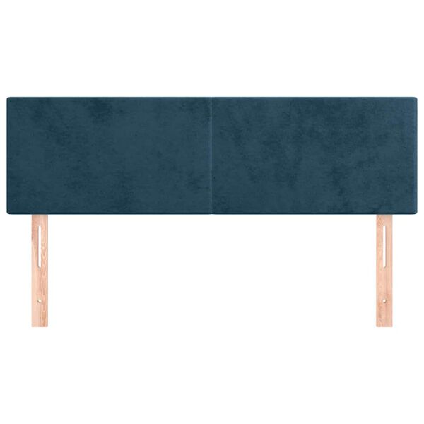 vidaXL Cabeceros terciopelo azul oscuro 144x5x78/88 cm