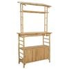 vidaXL Mesa de Bar Exterior Natural 110 x 50 x 210 cm Bamb&uacute;