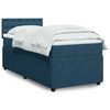 vidaXL Cama box spring con colch&oacute;n terciopelo azul oscuro 80x200 cm