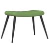 vidaXL Sill&oacute;n de relax con taburete de terciopelo verde claro