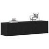 vidaXL Mueble de TV de madera de roble negro 120x30x30,5 cm