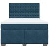 vidaXL Cama box spring con colch&oacute;n terciopelo azul 160x200 cm