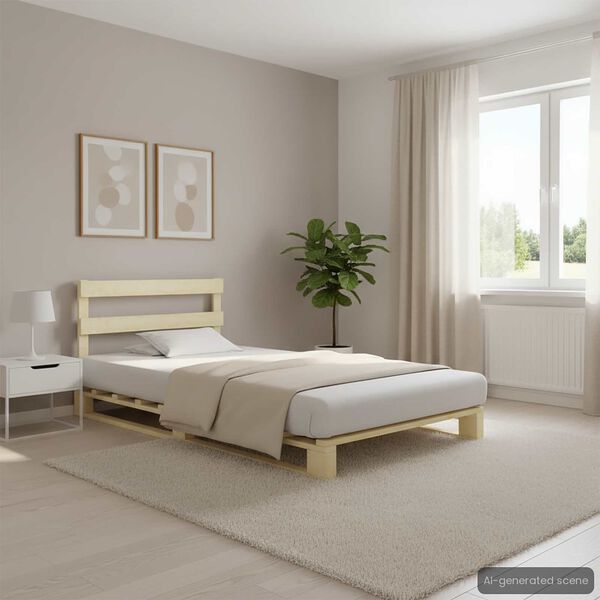 vidaXL Estructura cama palets sin colch&oacute;n madera maciza pino 90x200 cm
