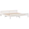 vidaXL Estructura de cama sin colch&oacute;n madera maciza blanca 200x200 cm