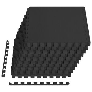vidaXL Tapete para piscina 40 uds. Negro 14,4 m&sup2; Espuma EVA