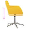 vidaXL Silla de oficina giratoria de tela amarillo claro