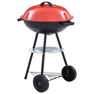 vidaXL Barbacoa de carb&oacute;n port&aacute;til con ruedas XXL 44 cm