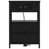 vidaXL Armario de Noche con caj&oacute;n 2 pcs Roble Negro 40 x 31 x 60 cm