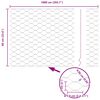 vidaXL Cerca Hexagonal Plateado 0,6 x 10 m Acero galvanizado