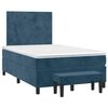 vidaXL Cama box spring con colch&oacute;n terciopelo azul oscuro 120x200 cm