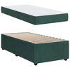vidaXL Estructura de cama con colch&oacute;n Verde oscuro 100 x 200 cm tela