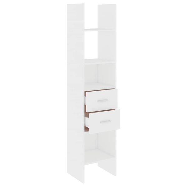vidaXL Estantería librería madera contrachapada blanco 40x35x180 cm