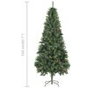vidaXL &Aacute;rbol de Navidad preiluminado con luces y bolas verde 210 cm