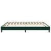vidaXL Cama box spring sin colch&oacute;n verde oscuro terciopelo 200x210 cm