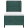 vidaXL Cama tipo Box Spring Verde oscuro 190 x 90 cm Poli&eacute;ster