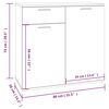 vidaXL Aparador madera contrachapada roble ahumado 80x36x75 cm
