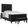 vidaXL Cama tipo Box Spring con cabecera Negro 190 x 120 cm Terciopelo