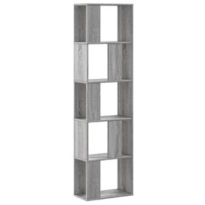 vidaXL Librer&iacute;a de 5 niveles madera gris Sonoma 45x23,5x162,5 cm