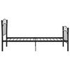 vidaXL Estructura de cama sin colchón metal negro 90x200 cm