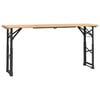 vidaXL Mesa plegable de bar madera maciza abeto 170x50x75/105 cm