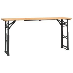 vidaXL Mesa plegable de bar madera maciza abeto 170x50x75/105 cm