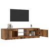 vidaXL Mueble TV luces LED madera ingenier&iacute;a envejecida 140x40x36 cm