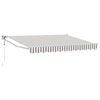 vidaXL Toldo Retr&aacute;ctil El&eacute;ctrico Gris claro y blanco.