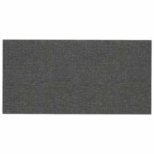 vidaXL Cabecero de Pared 12 uds. 30 x 15 cm Gris oscuro tela