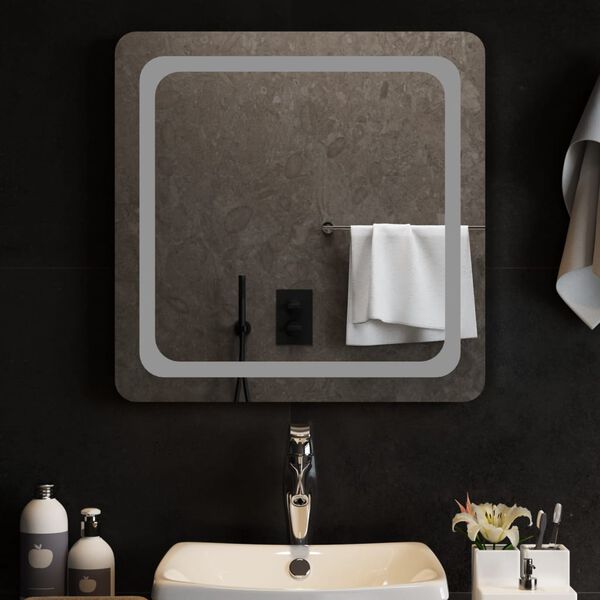 vidaXL Espejo de ba&ntilde;o con LED 60x60 cm