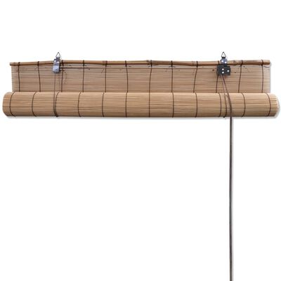 vidaXL Persiana enrollable de bambú marrón 100x220 cm