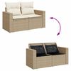 vidaXL Set de sof&aacute;s de jard&iacute;n y cojines 12 pzas rat&aacute;n sint&eacute;tico beige