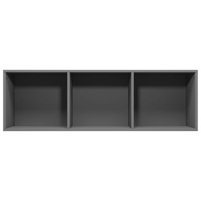 vidaXL Estantería de libros/mueble TV contrachapada gris 36x30x114 cm