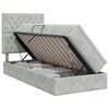 vidaXL Cama con almacenamiento y colch&oacute;n Gris Claro 100 x 200 cm