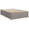vidaXL Cama box spring con colch&oacute;n tela gris taupe 160x200 cm