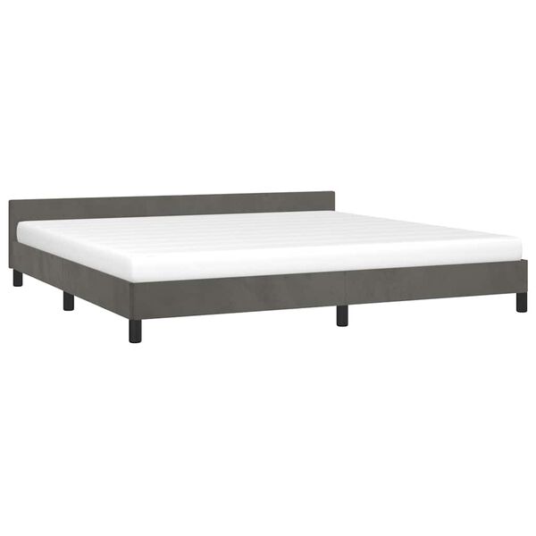 vidaXL Estructura cama sin colchón terciopelo gris oscuro 200x200 cm