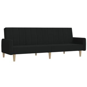 vidaXL Sof&aacute; cama de 2 plazas tela negro