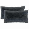 vidaXL Funda de almohada 2 uds. HEERLEN Gris antracita 40 x 80 cm