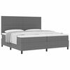 vidaXL Cama tipo Box Spring Gris claro y blanco. 203 x 200 x 128 cm