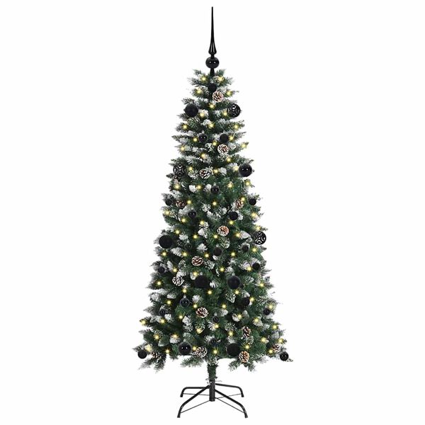 vidaXL &Aacute;rbol de Navidad artificial Verde 150 cm PVC, Pl&aacute;stico y Acero