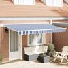 vidaXL Toldo Retr&aacute;ctil Azul 400 x 200 cm tela