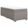 vidaXL Cama box spring con colchón tela gris taupe 80x200 cm
