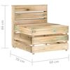 vidaXL Set de muebles de jard&iacute;n 8 pzas madera de pino impregnada verde