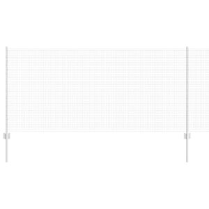 vidaXL Valla con Poste Plateado