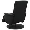 vidaXL Sill&oacute;n reclinable con reposapi&eacute;s cuero sint&eacute;tico negro