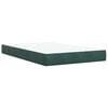vidaXL Cama box spring con colch&oacute;n terciopelo verde oscuro 120x200 cm